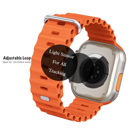 T800 Ultra Big Smart Watch with 1.9 Inch (49mm) HD Display, Watch Bluetooth Calling, Heart Rate, Sports Mode, Sleep Monitoring with Waterproof Charge Walking, Running, Cycling (Orange)