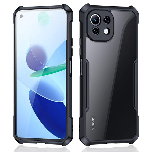 VAKIBO Super Premium Black Border Transparent Case With Corner Protection & Camera Protection Suitable for Mi 11 Lite