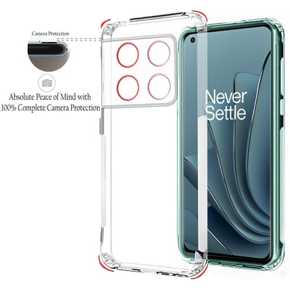 VAKIBO Premium Clear 1.5MM Thick Transparent Soft TPU Rubber Back Cover Case With Camera Protection Suitable for OnePlus 10 Pro