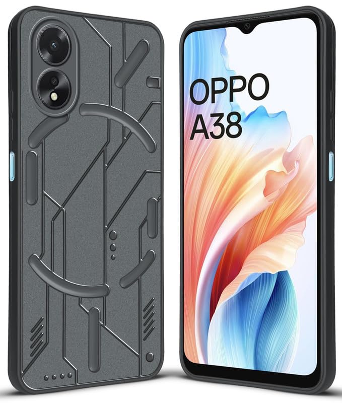 VAKIBO Black Coloured Back Cover Case Suitable for Oppo A38