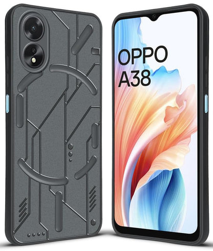 VAKIBO Black Coloured Back Cover Case Suitable for Oppo A38