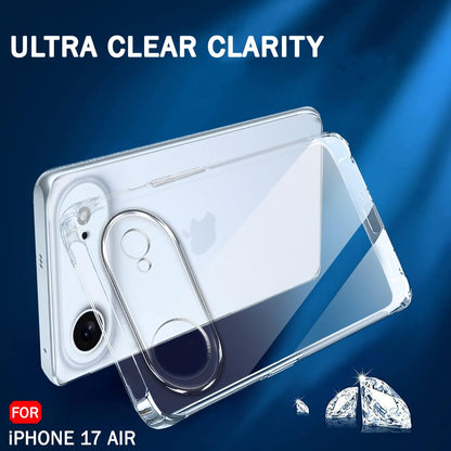 VAKIBO Premium Clear 1.5MM Thick Transparent Soft TPU Rubber Back Cover Case With Camera Protection Suitable for iPhone 17 Air