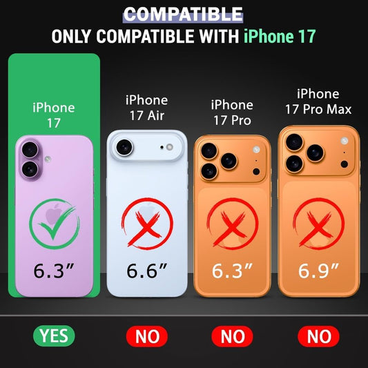 VAKIBO Premium Clear 2MM Thick Transparent Soft TPU Rubber Back Cover Case With Camera Protection Suitable for iPhone 17