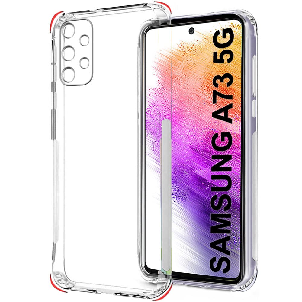 VAKIBO Premium Clear 1.5MM Thick Transparent Soft TPU Rubber Back Cover Case With Camera Protection Suitable for Samsung Galaxy A73