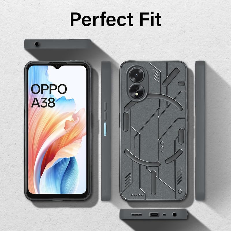 VAKIBO Black Coloured Back Cover Case Suitable for Oppo A18