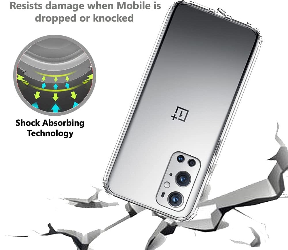 VAKIBO Premium Clear 1.5MM Thick Transparent Soft TPU Rubber Back Cover Case With Camera Protection Suitable for OnePlus 9 Pro