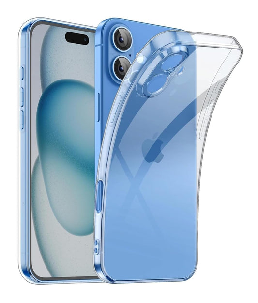 VAKIBO Premium Clear 2MM Thick Transparent Soft TPU Rubber Back Cover Case With Camera Protection Suitable for iPhone 17
