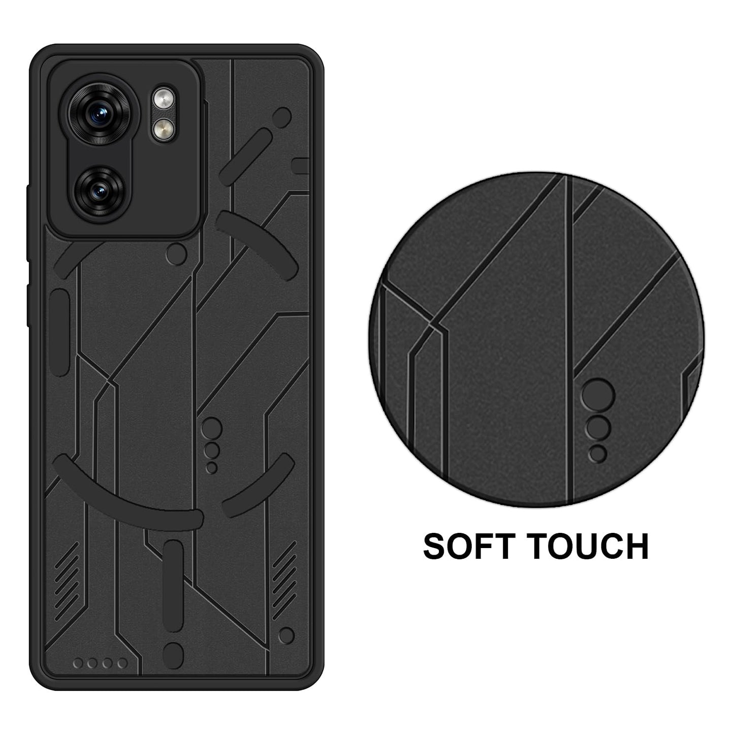 VAKIBO Black Coloured Back Cover Case Suitable for Moto Edge 40