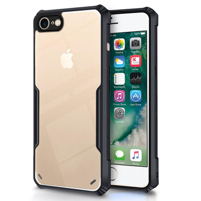 VAKIBO Best Selling Black and Transparent Back Cover Case Made With Soft TPU and Acrylic With 4 Corner and Camera Protection Suitable for Apple iPhone 7
