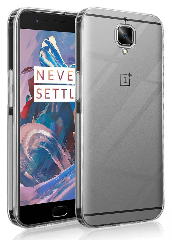 VAKIBO Premium Clear 1.5MM Thick Transparent Soft TPU Rubber Back Cover Case With Camera Protection Suitable for OnePlus 3