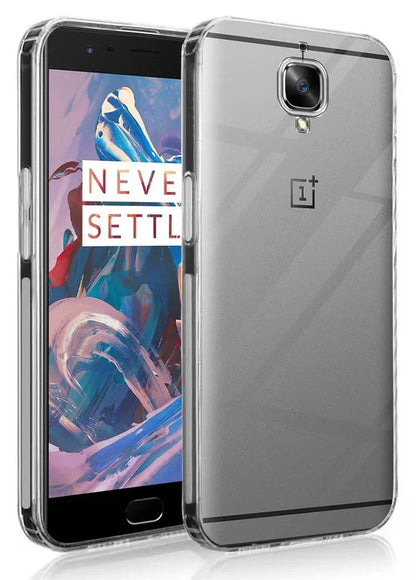VAKIBO Premium Clear 1.5MM Thick Transparent Soft TPU Rubber Back Cover Case With Camera Protection Suitable for OnePlus 3