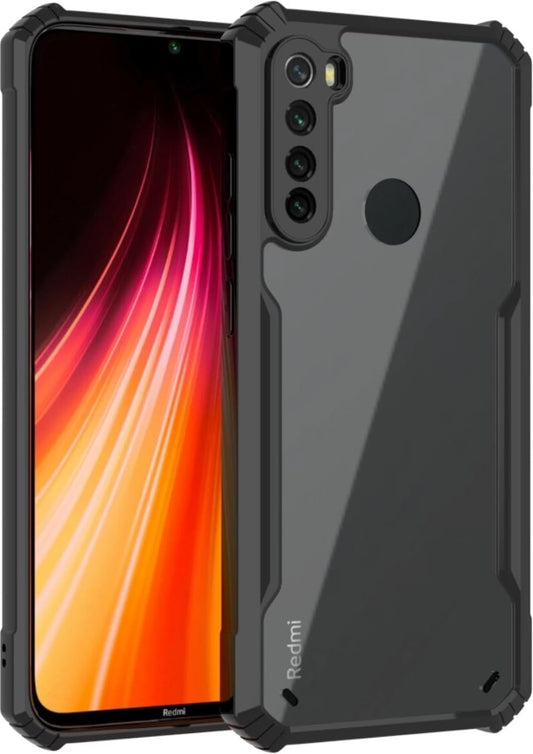 VAKIBO Super Premium Black Border Transparent Case With Corner Protection & Camera Protection Suitable for Mi Redmi Note 8