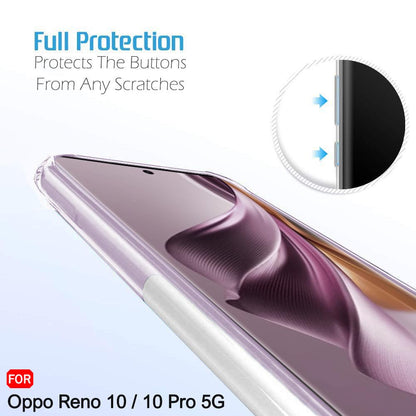 VAKIBO Super Premium Black Border Transparent Case With Corner Protection & Camera Protection Suitable for Oppo Reno 10 Pro
