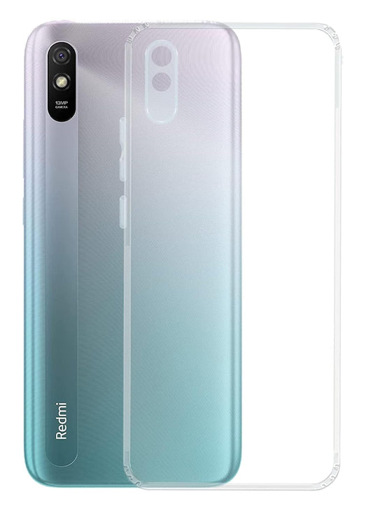 VAKIBO Super Premium Soft TPU Transparent Case With Dustplug,Side Grip,Corner Protection,lanyard Cuts,Camera Protection Suitable for Mi Redmi 9i SPORT