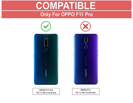 VAKIBO Matte sides Back Clear Soft 2MM Transparent Premium Quality Back Cover Made With Silicon Rubber TPU Material Suitable For Oppo F11 Pro