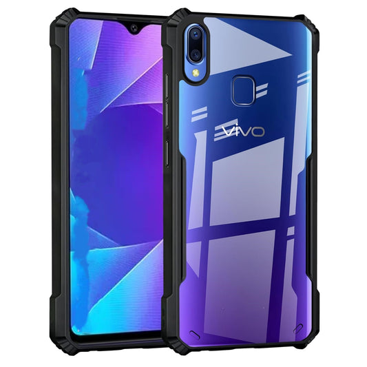 VAKIBO Super Premium Black Border Transparent Case With Corner Protection & Camera Protection Suitable for Samsung A30