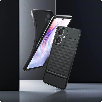 VAKIBO Parallax Design Black Coloured Made with Soft Rubber TPU Back Cover Case Camera Protection Ring Suitable for Moto G64