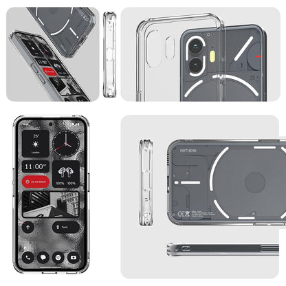 VAKIBO Premium Clear 1.5MM Thick Transparent Soft TPU Rubber Back Cover Case With Camera Protection Suitable for Nothing Phone 2