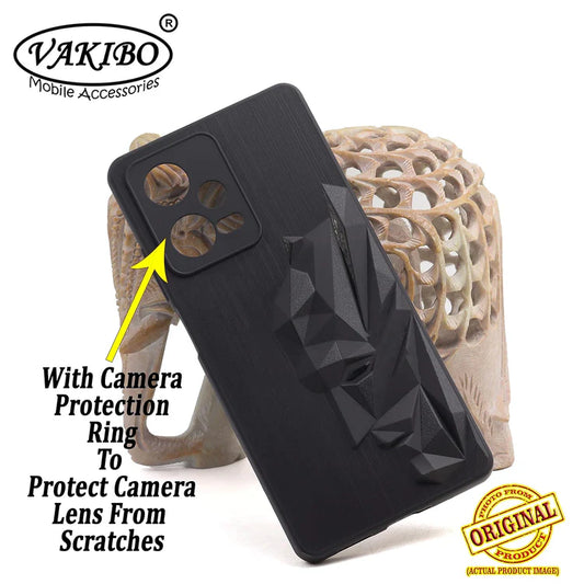 VAKIBO Bat Man 3D Mask Design Black Coloured Soft TPU Back Cover Case With Camera Protection Ring Suitable for Mi Poco X5 5G