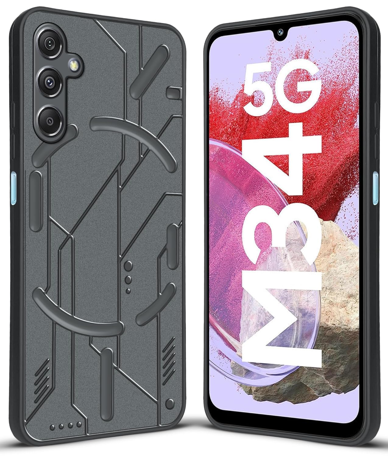 VAKIBO Black Coloured Back Cover Case Suitable for Samsung Galaxy F34