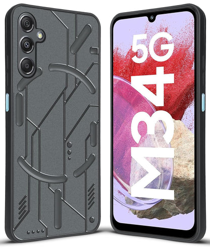 VAKIBO Black Coloured Back Cover Case Suitable for Samsung Galaxy F34