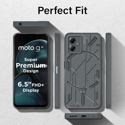 VAKIBO Black Coloured Back Cover Case Suitable for Moto G14