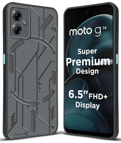 VAKIBO Black Coloured Back Cover Case Suitable for Moto G14