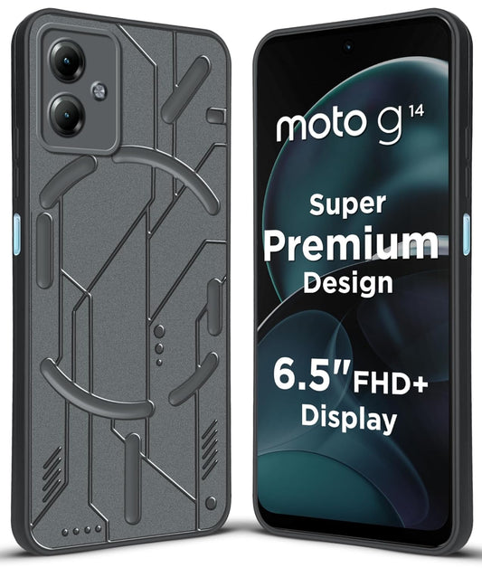 VAKIBO Black Coloured Back Cover Case Suitable for Moto G14