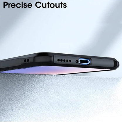 VAKIBO Best Selling Black and Transparent Coloured Made With Soft TPU and Acrylic Back Cover Case With 4 Corner and Camera Protection Suitable for Vivo V21