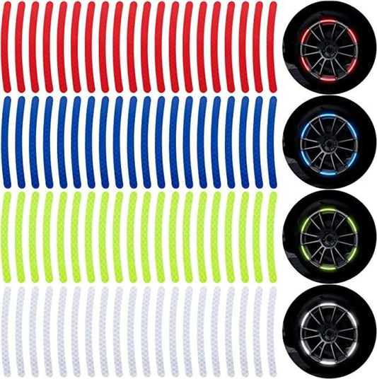 Night Safety Reflective Wheel Rim Stripe Stickers