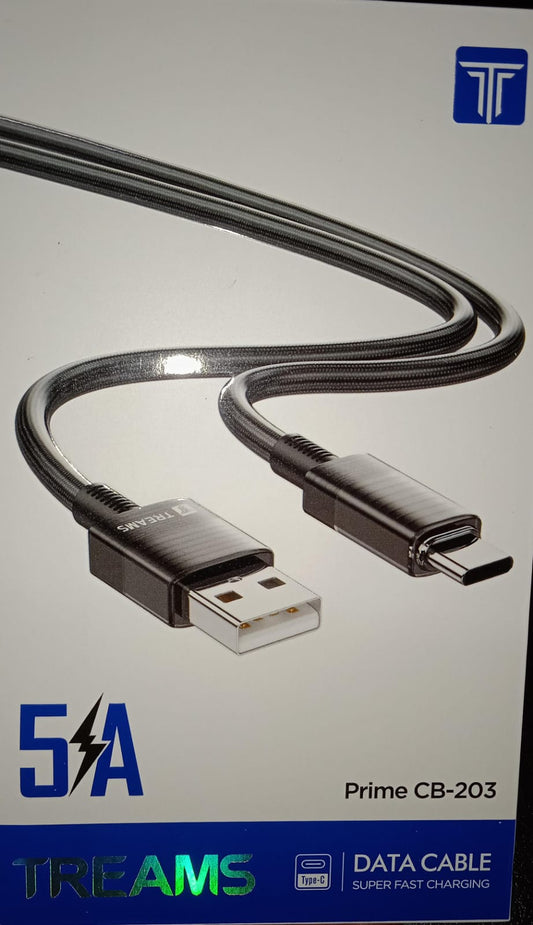 Treams 5A 1M C USB TYPE CABLE CB203(Black)