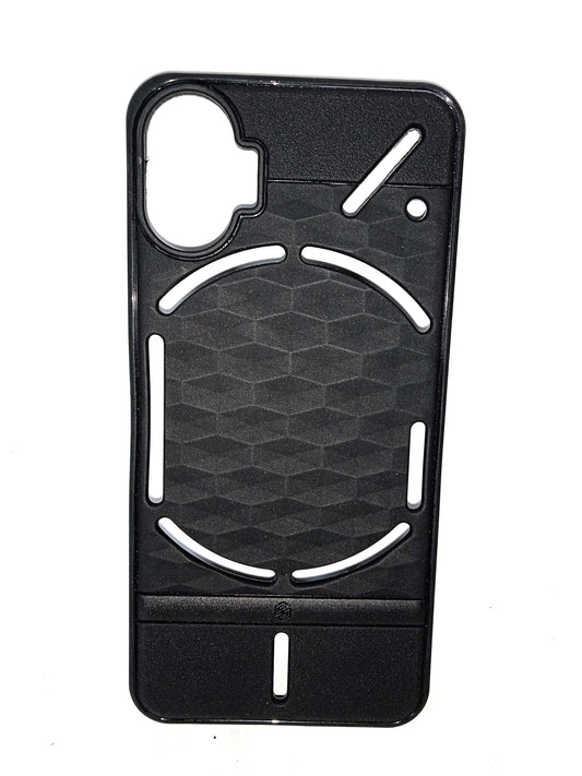 VAKIBO Parallax Design Black Coloured Made with Soft Rubber TPU Back Cover Case Camera Protection Ring Suitable for Nothing Phone 1