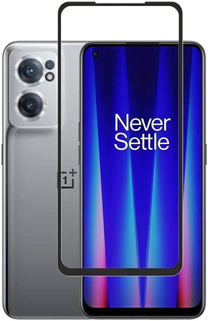Super Premium Quality Tempered Glass Screen Guard Protector With Black Border Suitable For OnePlus Nord CE2
