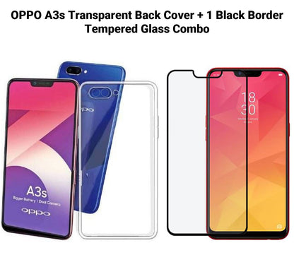 VAKIBO Super Premium Soft TPU Transparent Case With Dustplug,Side Grip,Corner Protection,lanyard Cuts,Camera Protection Suitable for Oppo A3s