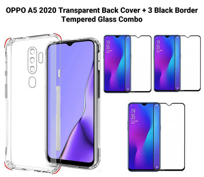 VAKIBO Super Premium Soft TPU Transparent Case With Dustplug,Side Grip,Corner Protection,lanyard Cuts,Camera Protection Suitable for Oppo A5 2020