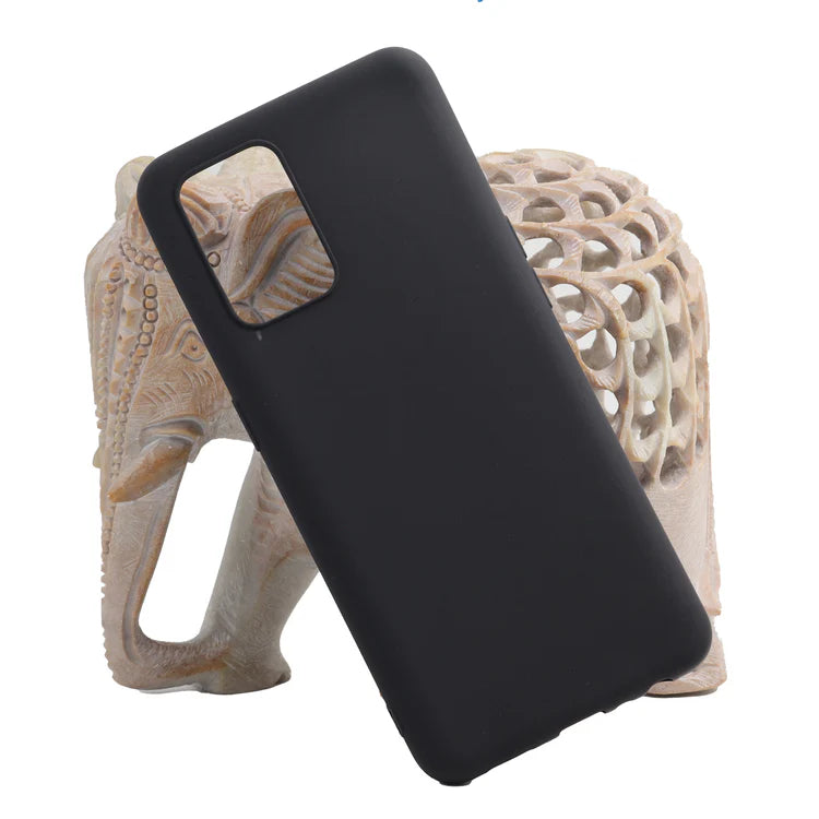 VAKIBO 1.2 MM Thick Black Coloured Soft TPU Rubber Back Cover Case With Camera Protection Ring Suitable for OPPO A93