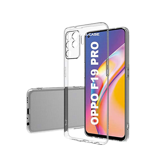 VAKIBO Super Premium Soft TPU Transparent Case With Dustplug,Side Grip,Corner Protection,lanyard Cuts,Camera Protection Suitable for Oppo A94