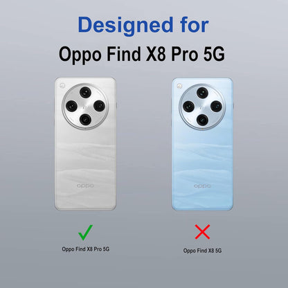 VAKIBO Best Selling Black and Transparent Coloured Made With Soft TPU and Acrylic Back Cover Case With 4 Corner and Camera Protection Suitable for Oppo Find X8 Pro