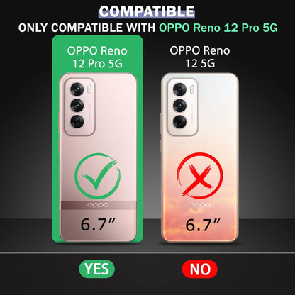 VAKIBO Premium Clear 1.5MM Thick Transparent Soft TPU Rubber Back Cover Case With Camera Protection Suitable for Oppo Reno 12 Pro