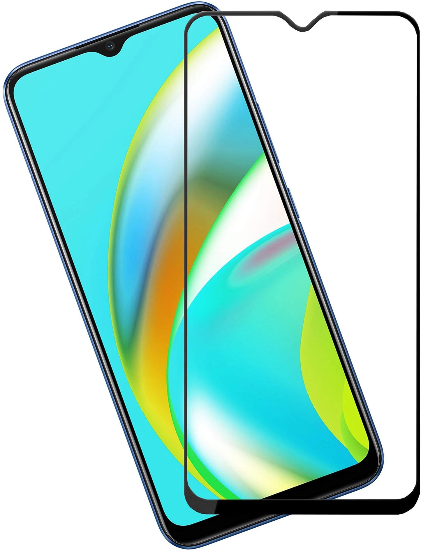 Super Premium Quality Tempered Glass Screen Guard Protector With Black Border Suitable For Oppo A17