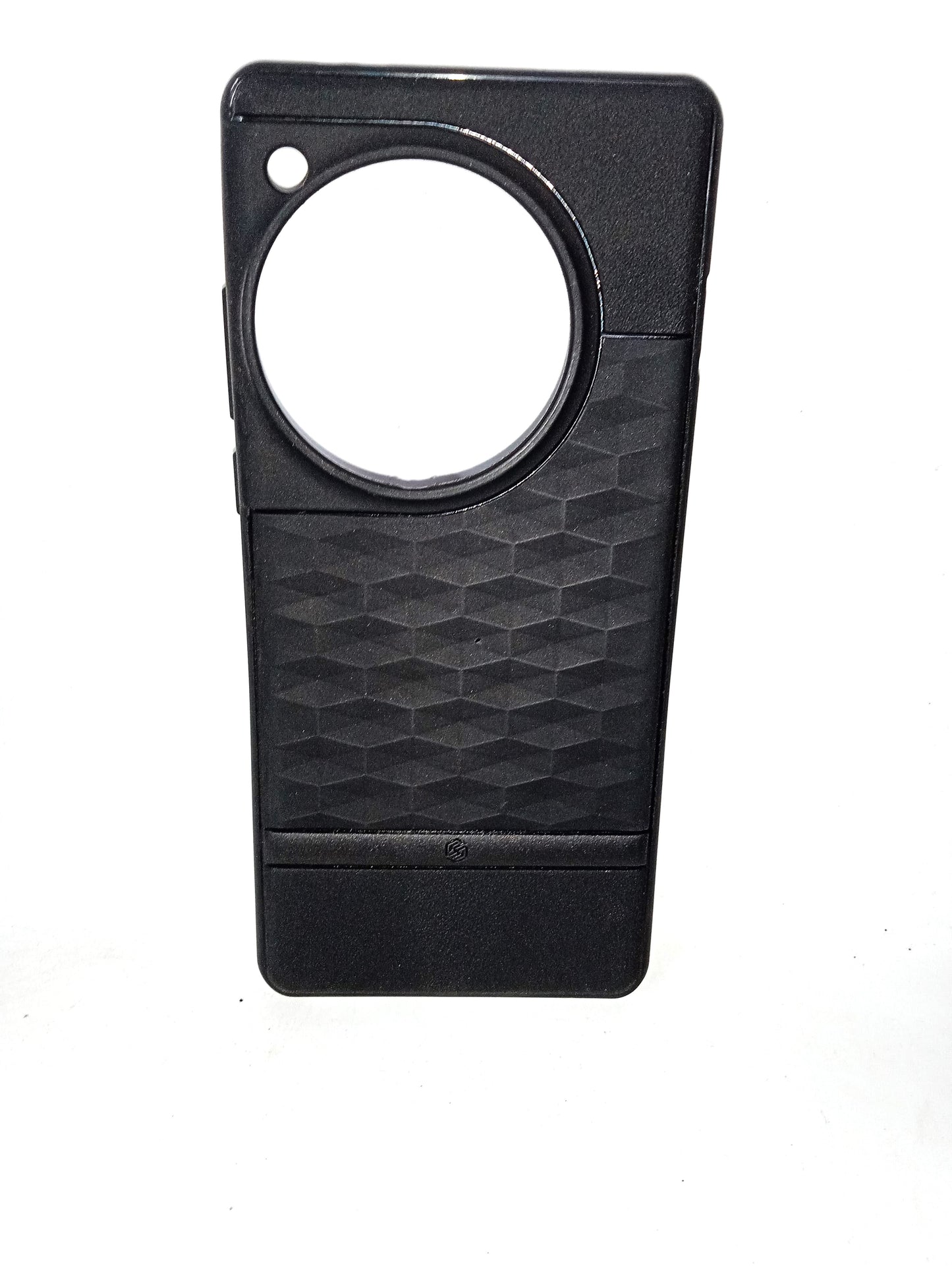 VAKIBO Parallax Design Black Coloured Made with Soft Rubber TPU Back Cover Case Camera Protection Ring Suitable for OnePlus 12