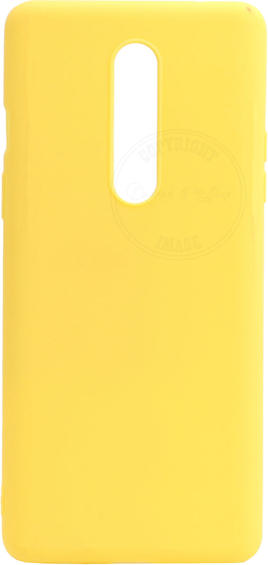 VAKIBO 1.2 MM Thick Yellow Coloured Soft TPU Rubber Back Cover Case With Camera Protection Ring Suitable for OnePlus 8