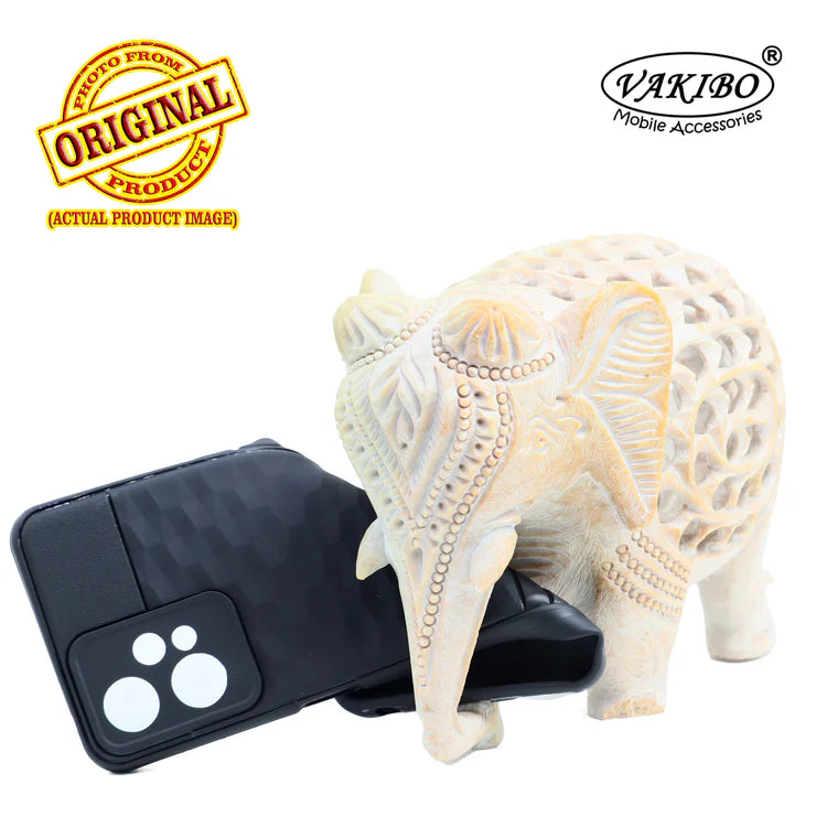 VAKIBO Parallax Design Black Coloured Soft TPU Rubber Back Cover Case With Camera Protection Ring Suitable for Realme 9 Pro