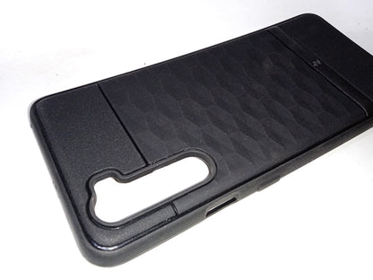 VAKIBO Parallax Design Black Coloured Made with Soft Rubber TPU Back Cover Case Camera Protection Ring Suitable for OnePlus Nord