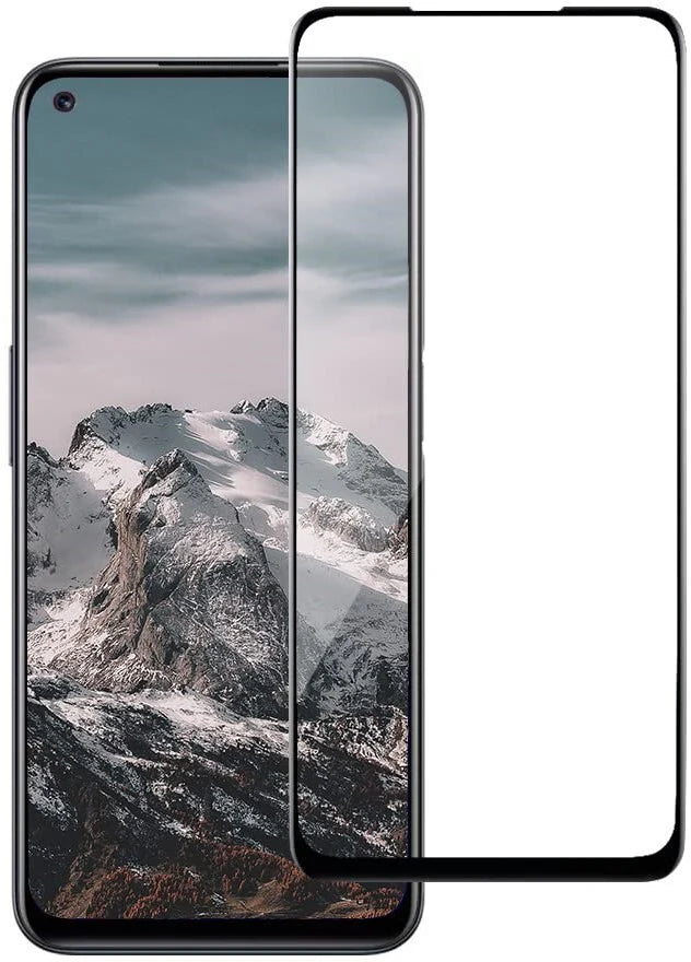 Super Premium Quality Tempered Glass Screen Guard Protector With Black Border Suitable For Oppo F19 Pro Plus