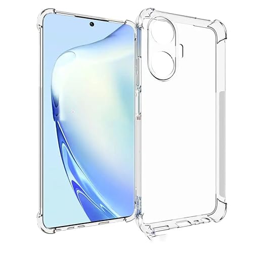 VAKIBO Premium Clear 1.5MM Thick Transparent Soft TPU Rubber Back Cover Case With Camera Protection Suitable for Realme Narzo N55