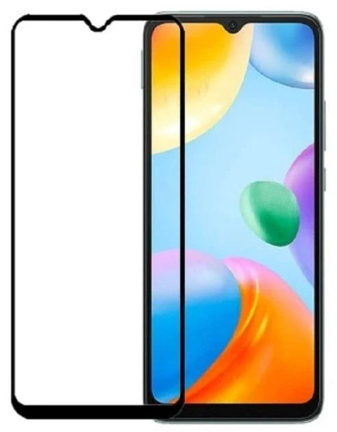 Super Premium Quality Tempered Glass Screen Guard Protector With Black Border Suitable For Mi Redmi 10