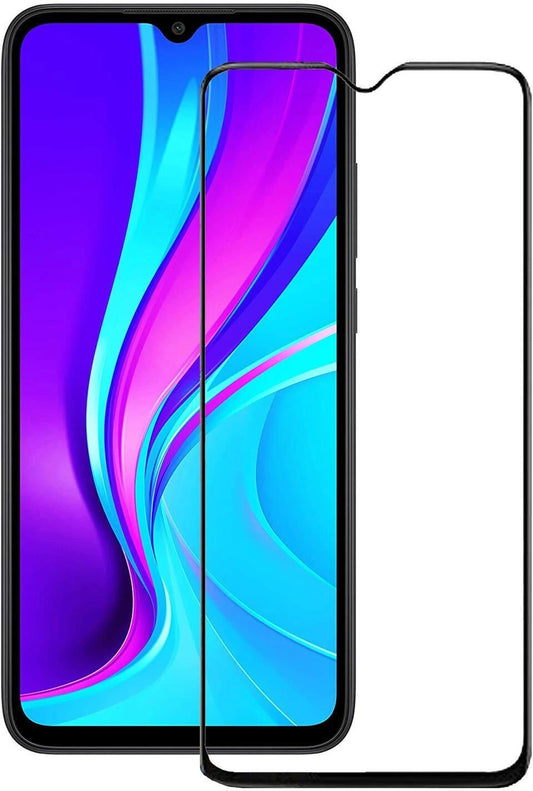 Super Premium Quality Tempered Glass Screen Guard Protector With Black Border Suitable For Mi Redmi 9 Prime