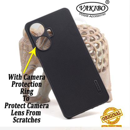 VAKIBO Niukin Dotted Black Coloured Made with Silicon Rubber TPU Back Cover Case Suitable for Realme C55