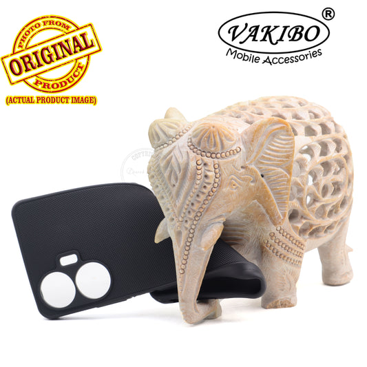 VAKIBO Niukin Dotted Black Coloured Made with Silicon Rubber TPU Back Cover Case Suitable for Realme Narzo N55